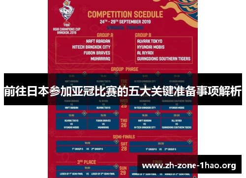 前往日本参加亚冠比赛的五大关键准备事项解析