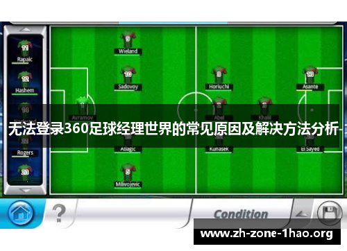 无法登录360足球经理世界的常见原因及解决方法分析